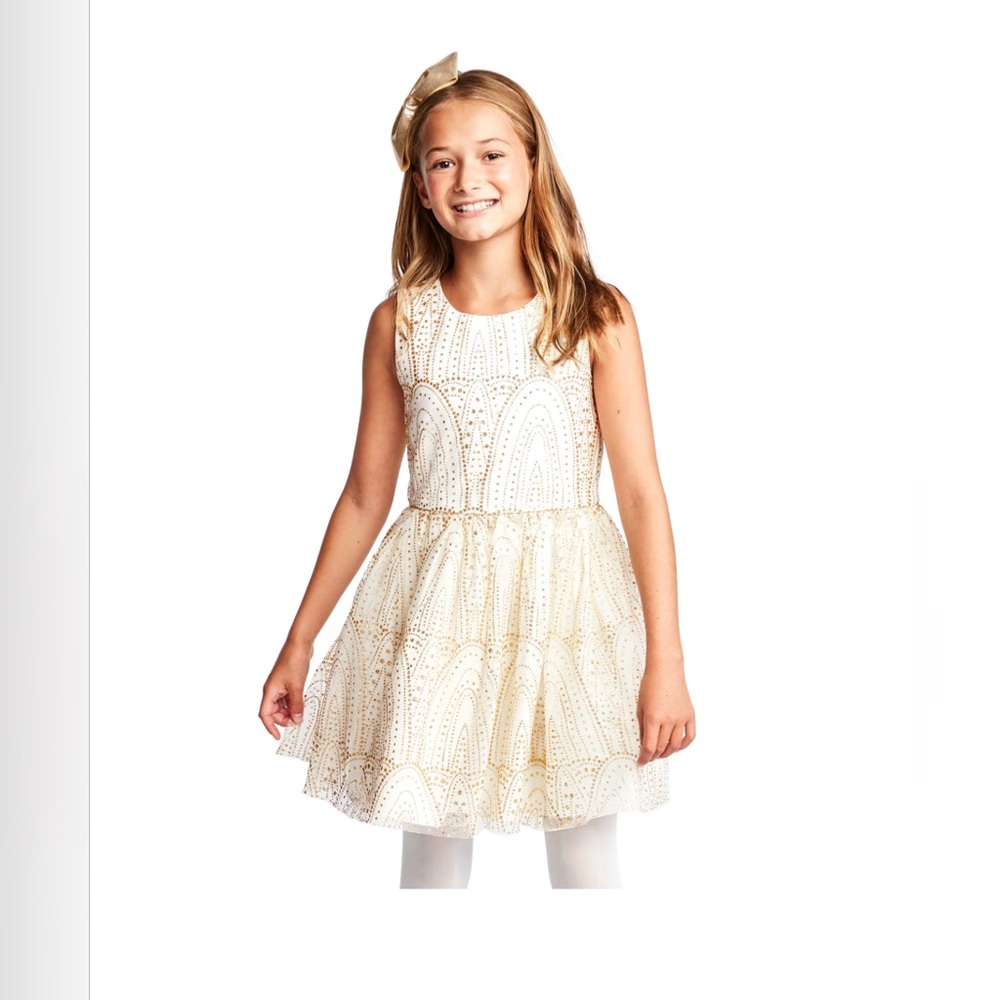 ✨ Sparkle and Shine Girl's Glitter Fit and Flare Dress ✨